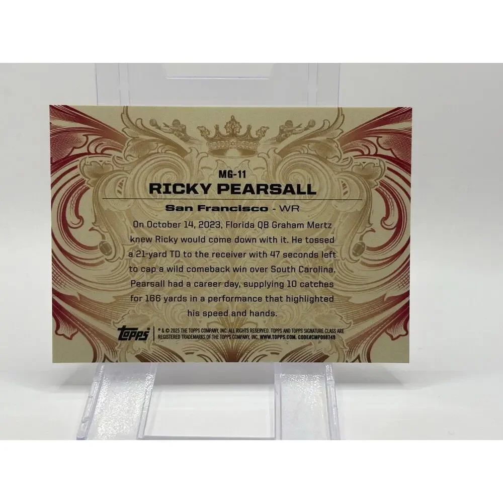2024 Topps Signature Class Ricky Pearsall Rookie Monarchs Of The Game Case Hit